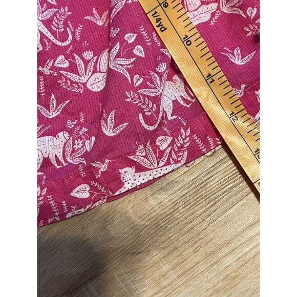 Mini Boden Pink Floral Animal Print elastic waist lined skirt Girls 6-7 - Picture 6 of 7